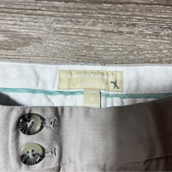 Banana Republic Martin Petite Size 8 Women Gray Pants - Picture 4 of 7
